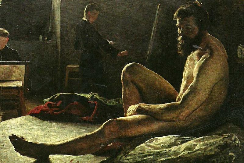 gottfrid kallstenius sittande manlig modell china oil painting image
